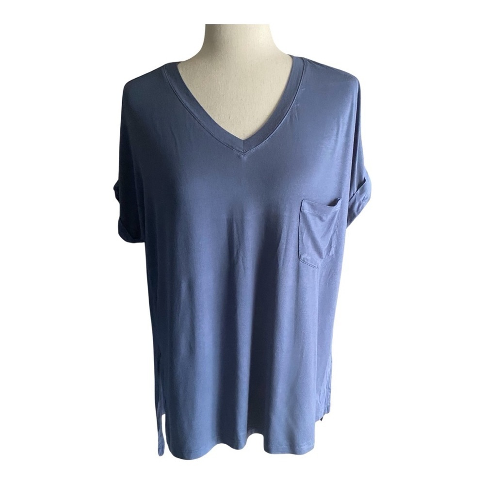 RAE MODE-WOMENS BLUE OVERSIZED TOP-SIZE SMALL